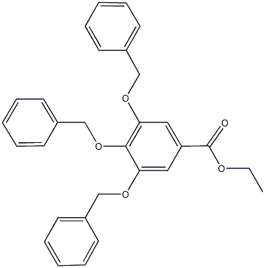 ethyl 3,4,5-tris(benzyloxy)benzoate Struktur