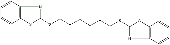 2-{[6-(1,3-benzothiazol-2-ylsulfanyl)hexyl]sulfanyl}-1,3-benzothiazole Struktur