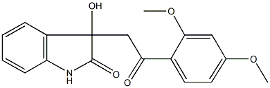 3-[2-(2,4-dimethoxyphenyl)-2-oxoethyl]-3-hydroxy-1,3-dihydro-2H-indol-2-one Struktur