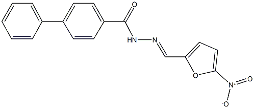 N'-({5-nitro-2-furyl}methylene)[1,1'-biphenyl]-4-carbohydrazide Struktur