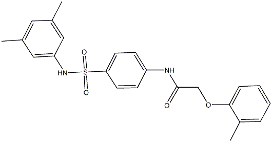 N-{4-[(3,5-dimethylanilino)sulfonyl]phenyl}-2-(2-methylphenoxy)acetamide Struktur