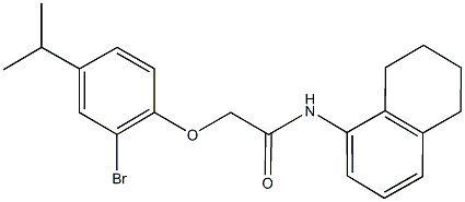 2-(2-bromo-4-isopropylphenoxy)-N-(5,6,7,8-tetrahydro-1-naphthalenyl)acetamide Struktur