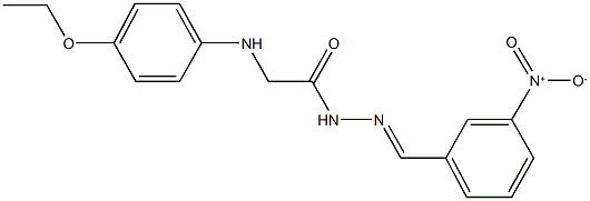 2-(4-ethoxyanilino)-N'-{3-nitrobenzylidene}acetohydrazide Struktur