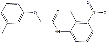 N-{3-nitro-2-methylphenyl}-2-(3-methylphenoxy)acetamide Struktur