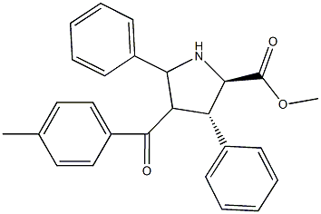 methyl 4-(4-methylbenzoyl)-3,5-diphenyl-2-pyrrolidinecarboxylate Struktur