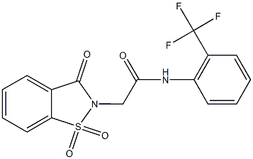 2-(1,1-dioxido-3-oxo-1,2-benzisothiazol-2(3H)-yl)-N-[2-(trifluoromethyl)phenyl]acetamide Struktur