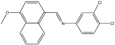 N-(3,4-dichlorophenyl)-N-[(4-methoxy-1-naphthyl)methylene]amine Struktur