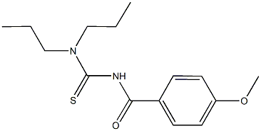 N'-(4-methoxybenzoyl)-N,N-dipropylthiourea Struktur