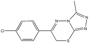 6-(4-chlorophenyl)-3-methyl-7H-[1,2,4]triazolo[3,4-b][1,3,4]thiadiazine Struktur