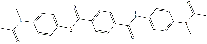 N~1~,N~4~-bis{4-[acetyl(methyl)amino]phenyl}terephthalamide Struktur