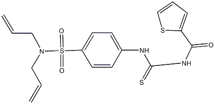 N,N-diallyl-4-({[(2-thienylcarbonyl)amino]carbothioyl}amino)benzenesulfonamide Struktur