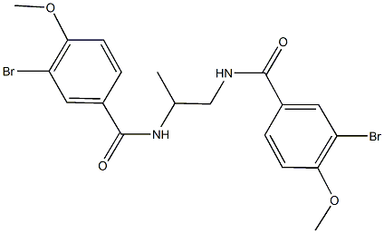 3-bromo-N-{2-[(3-bromo-4-methoxybenzoyl)amino]-1-methylethyl}-4-methoxybenzamide Struktur