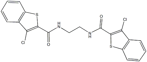 3-chloro-N-(2-{[(3-chloro-1-benzothien-2-yl)carbonyl]amino}ethyl)-1-benzothiophene-2-carboxamide Struktur