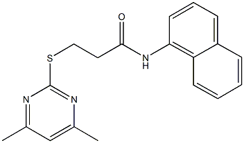 3-[(4,6-dimethyl-2-pyrimidinyl)sulfanyl]-N-(1-naphthyl)propanamide Struktur