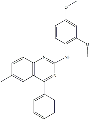 N-(2,4-dimethoxyphenyl)-N-(6-methyl-4-phenyl-2-quinazolinyl)amine Struktur