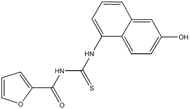 N-(2-furoyl)-N'-(6-hydroxy-1-naphthyl)thiourea Struktur