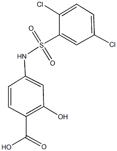 4-{[(2,5-dichlorophenyl)sulfonyl]amino}-2-hydroxybenzoic acid Struktur