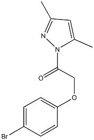 4-bromophenyl 2-(3,5-dimethyl-1H-pyrazol-1-yl)-2-oxoethyl ether Struktur