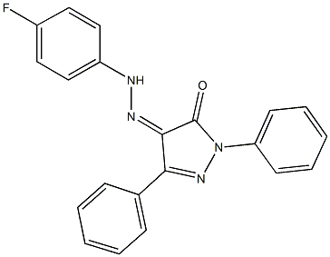 1,3-diphenyl-1H-pyrazole-4,5-dione 4-[(4-fluorophenyl)hydrazone] Struktur