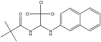 2,2-dimethyl-N-[2,2,2-trichloro-1-(2-naphthylamino)ethyl]propanamide Struktur