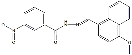 3-nitro-N'-[(4-methoxy-1-naphthyl)methylene]benzohydrazide Struktur