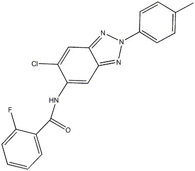 N-[6-chloro-2-(4-methylphenyl)-2H-1,2,3-benzotriazol-5-yl]-2-fluorobenzamide Struktur