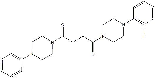 1-(2-fluorophenyl)-4-[4-oxo-4-(4-phenyl-1-piperazinyl)butanoyl]piperazine Struktur