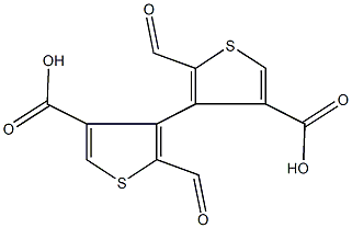 5,5'-diformyl-4,4'-bithiophene-3,3'-dicarboxylic acid Struktur