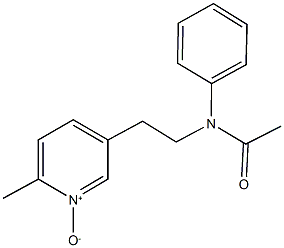 N-[2-(6-methyl-1-oxido-3-pyridinyl)ethyl]-N-phenylacetamide Struktur