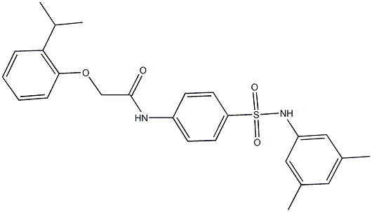 N-{4-[(3,5-dimethylanilino)sulfonyl]phenyl}-2-(2-isopropylphenoxy)acetamide Struktur