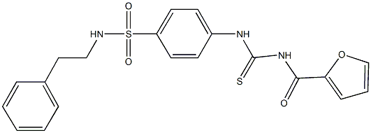 4-{[(2-furoylamino)carbothioyl]amino}-N-(2-phenylethyl)benzenesulfonamide Struktur