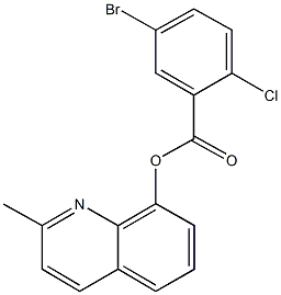 2-methyl-8-quinolinyl 5-bromo-2-chlorobenzoate Struktur