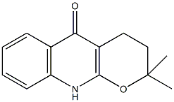 2,2-dimethyl-2,3,4,10-tetrahydro-5H-pyrano[2,3-b]quinolin-5-one Struktur