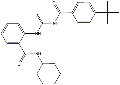 2-({[(4-tert-butylbenzoyl)amino]carbothioyl}amino)-N-cyclohexylbenzamide Struktur