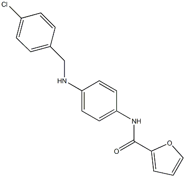 N-{4-[(4-chlorobenzyl)amino]phenyl}-2-furamide Struktur