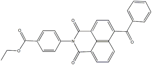 ethyl 4-(1,3-dioxo-6-(phenylcarbonyl)-1H-benzo[de]isoquinolin-2(3H)-yl)benzoate Struktur