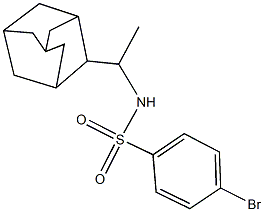 N-[1-(2-adamantyl)ethyl]-4-bromobenzenesulfonamide Struktur