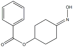 4-(hydroxyimino)cyclohexyl benzoate Struktur