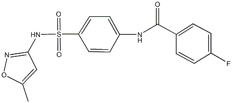 4-fluoro-N-(4-{[(5-methyl-3-isoxazolyl)amino]sulfonyl}phenyl)benzamide Struktur