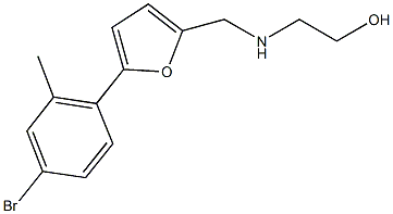 2-({[5-(4-bromo-2-methylphenyl)-2-furyl]methyl}amino)ethanol Struktur