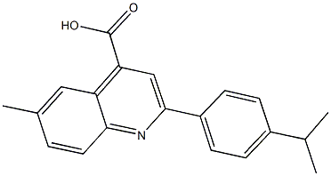 2-(4-isopropylphenyl)-6-methyl-4-quinolinecarboxylic acid Struktur