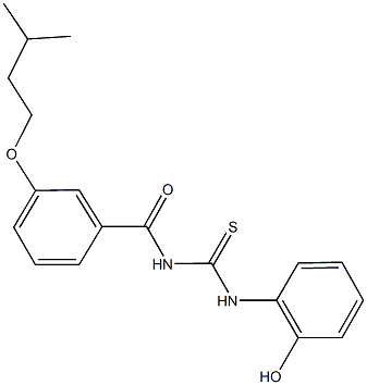 N-(2-hydroxyphenyl)-N'-[3-(isopentyloxy)benzoyl]thiourea Struktur