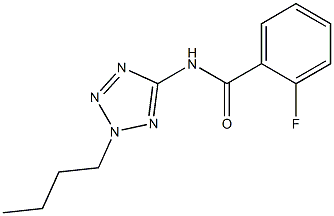 N-(2-butyl-2H-tetraazol-5-yl)-2-fluorobenzamide Struktur