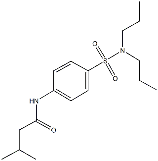 N-{4-[(dipropylamino)sulfonyl]phenyl}-3-methylbutanamide Struktur