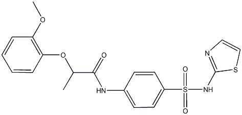 2-(2-methoxyphenoxy)-N-{4-[(1,3-thiazol-2-ylamino)sulfonyl]phenyl}propanamide Struktur