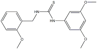 N-(3,5-dimethoxyphenyl)-N'-(2-methoxybenzyl)thiourea Struktur