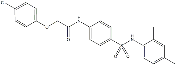 2-(4-chlorophenoxy)-N-{4-[(2,4-dimethylanilino)sulfonyl]phenyl}acetamide Struktur