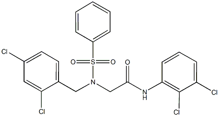 2-[(2,4-dichlorobenzyl)(phenylsulfonyl)amino]-N-(2,3-dichlorophenyl)acetamide Struktur