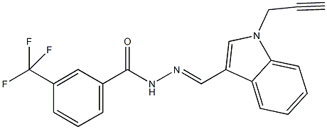 N'-{[1-(2-propynyl)-1H-indol-3-yl]methylene}-3-(trifluoromethyl)benzohydrazide Struktur