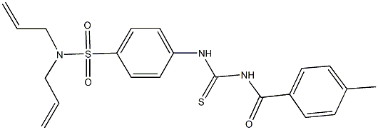 N,N-diallyl-4-({[(4-methylbenzoyl)amino]carbothioyl}amino)benzenesulfonamide Struktur